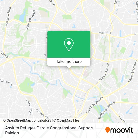 Mapa de Asylum Refugee Parole Congressional Support
