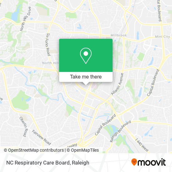 NC Respiratory Care Board map