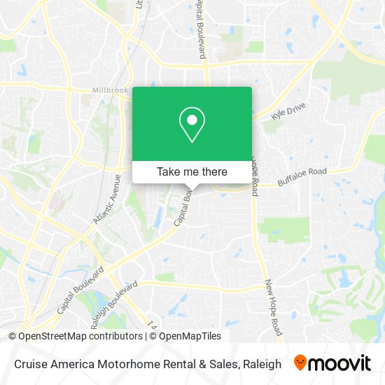 Cruise America Motorhome Rental & Sales map