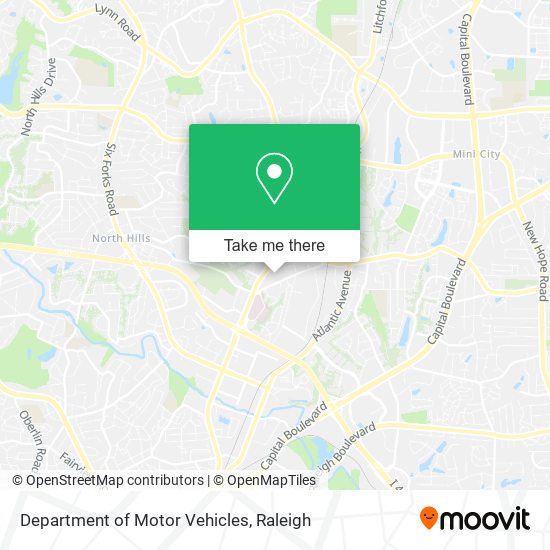 Mapa de Department of Motor Vehicles