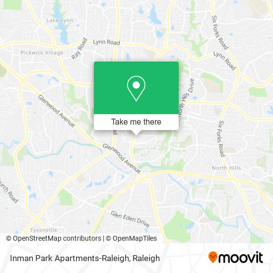 Inman Park Apartments-Raleigh map