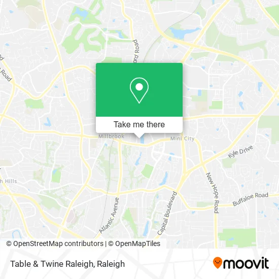 Mapa de Table & Twine Raleigh
