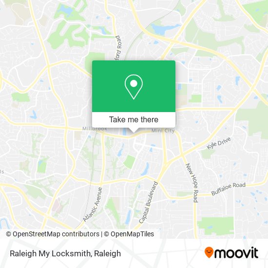 Mapa de Raleigh My Locksmith
