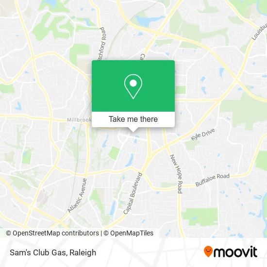Mapa de Sam's Club Gas