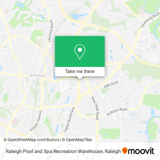 Raleigh Pool and Spa Recreation Warehouse map