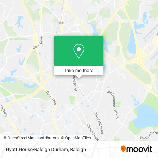 Hyatt House-Raleigh Durham map