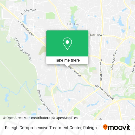 Raleigh Comprehensive Treatment Center map
