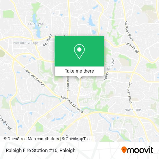 Raleigh Fire Station #16 map