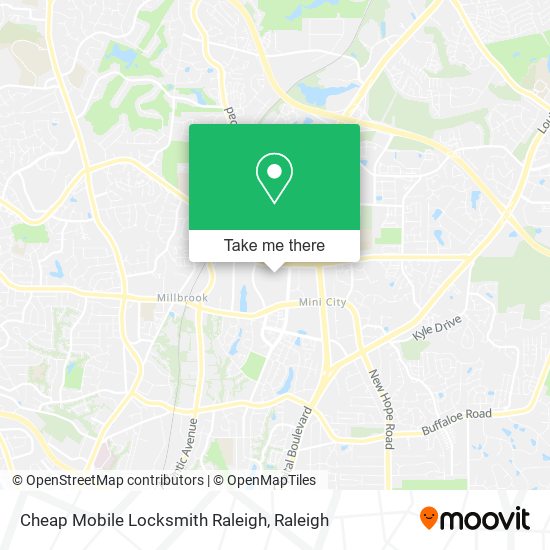 Cheap Mobile Locksmith Raleigh map