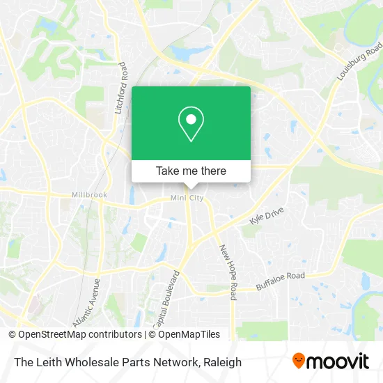 The Leith Wholesale Parts Network map