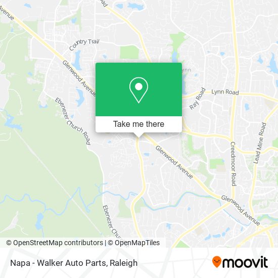 Mapa de Napa - Walker Auto Parts