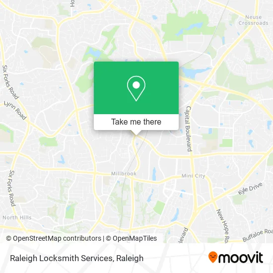 Raleigh Locksmith Services map
