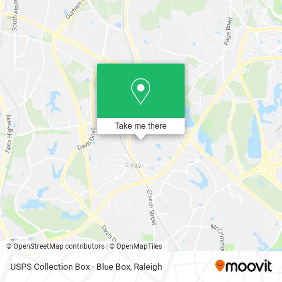 USPS Collection Box - Blue Box map