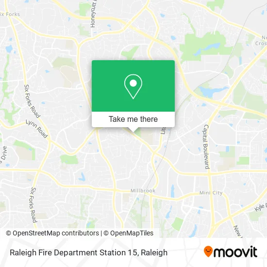 Raleigh Fire Department Station 15 map