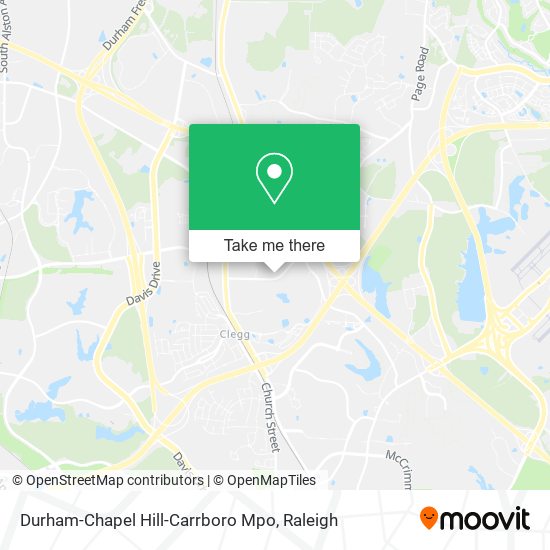 Mapa de Durham-Chapel Hill-Carrboro Mpo