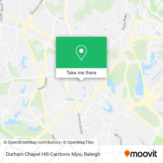Durham-Chapel Hill-Carrboro Mpo map