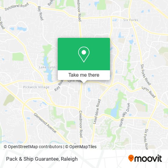 Mapa de Pack & Ship Guarantee