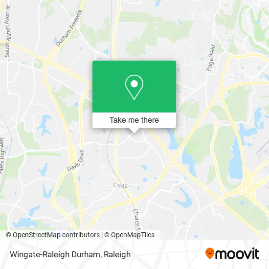 Mapa de Wingate-Raleigh Durham