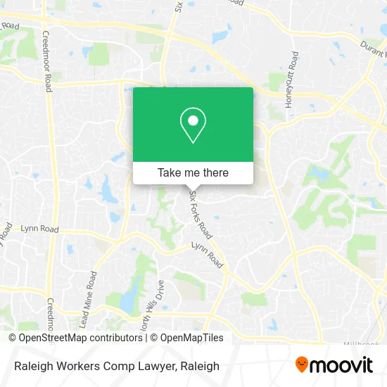 Mapa de Raleigh Workers Comp Lawyer