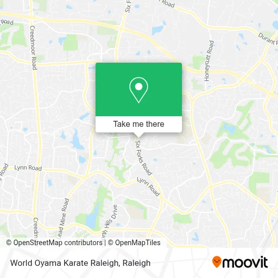 World Oyama Karate Raleigh map