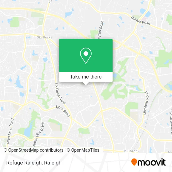 Refuge Raleigh map