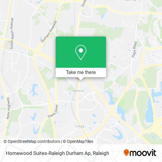 Mapa de Homewood Suites-Raleigh Durham Ap