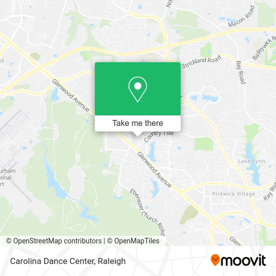 Carolina Dance Center map