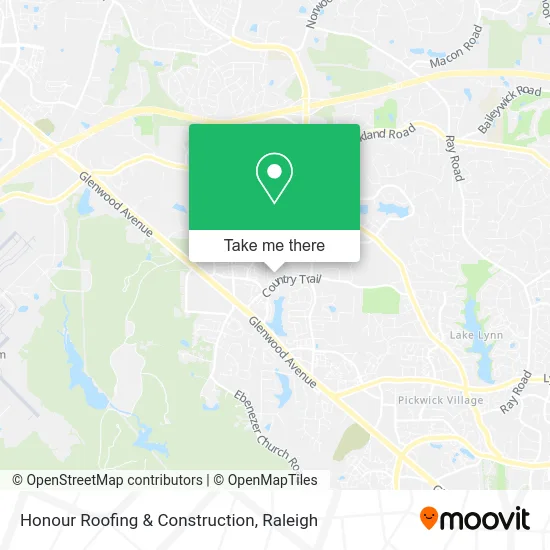 Honour Roofing & Construction map