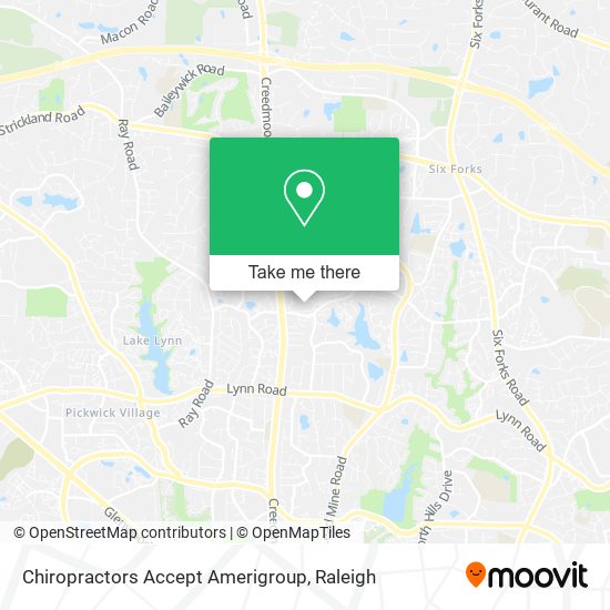 Mapa de Chiropractors Accept Amerigroup