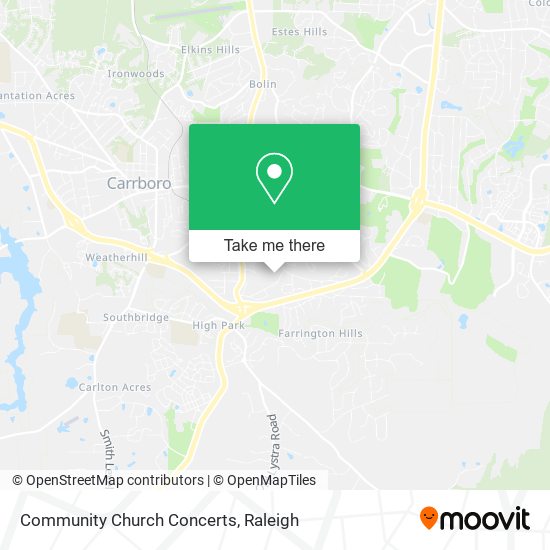 Community Church Concerts map