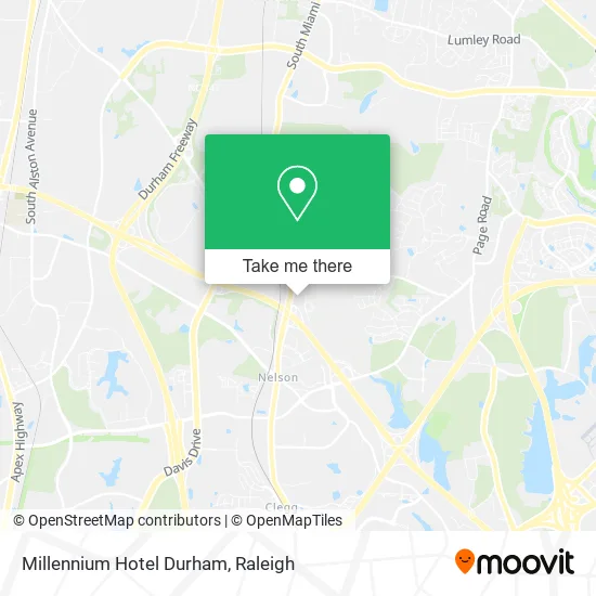 Millennium Hotel Durham map