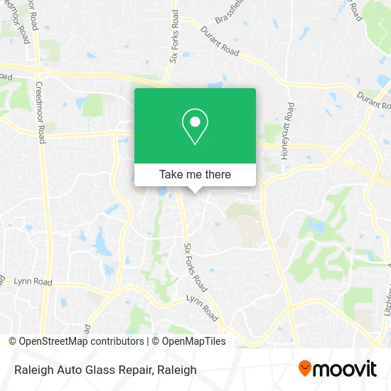 Mapa de Raleigh Auto Glass Repair