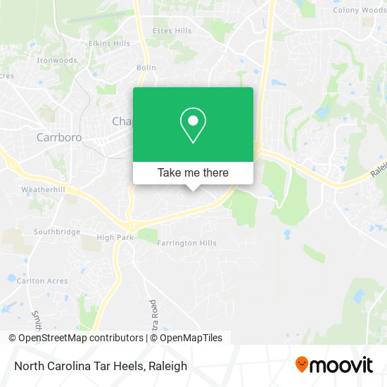 North Carolina Tar Heels map
