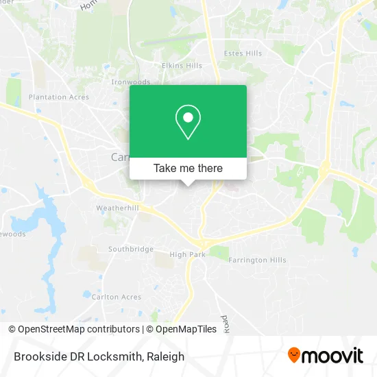 Brookside DR Locksmith map