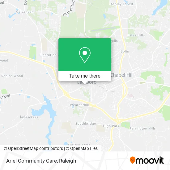 Ariel Community Care map