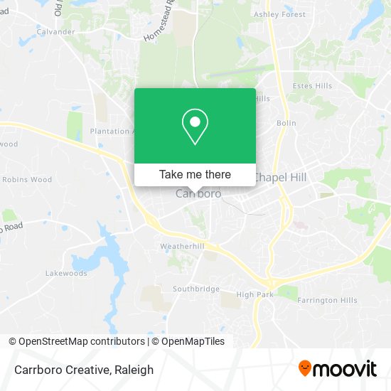 Mapa de Carrboro Creative