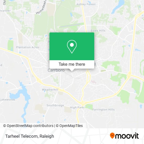 Mapa de Tarheel Telecom