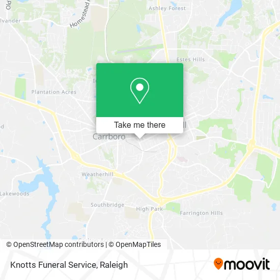 Mapa de Knotts Funeral Service