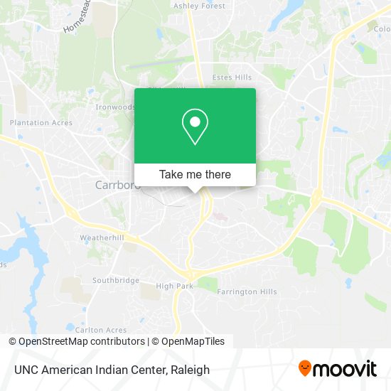 UNC American Indian Center map