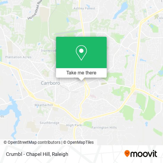 Mapa de Crumbl - Chapel Hill