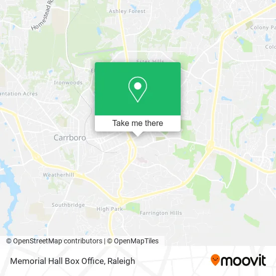 Memorial Hall Box Office map