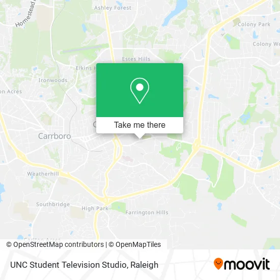 UNC Student Television Studio map