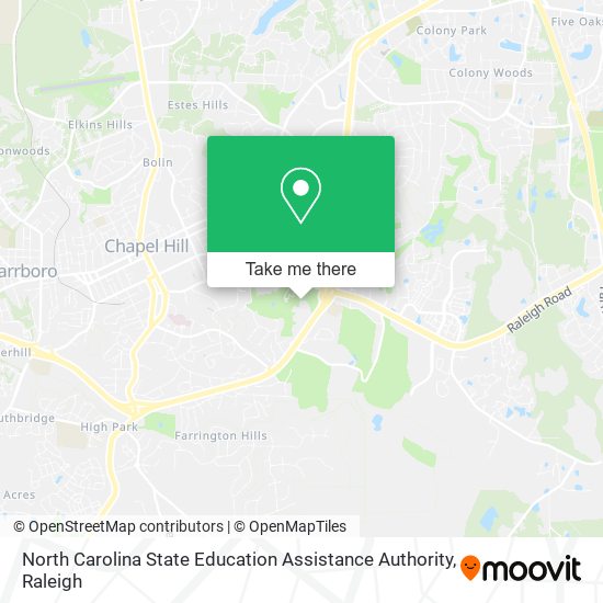 North Carolina State Education Assistance Authority map