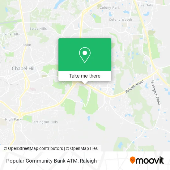 Popular Community Bank ATM map