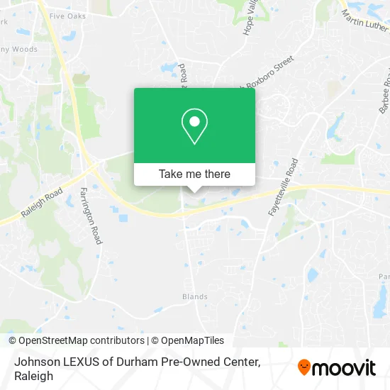 Johnson LEXUS of Durham Pre-Owned Center map