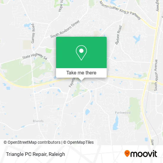 Triangle PC Repair map