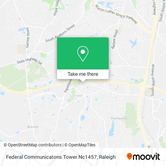Federal Communicatons Tower Nc1457 map