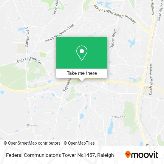 Federal Communicatons Tower Nc1457 map