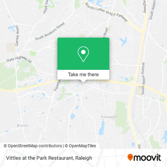 Vittles at the Park Restaurant map