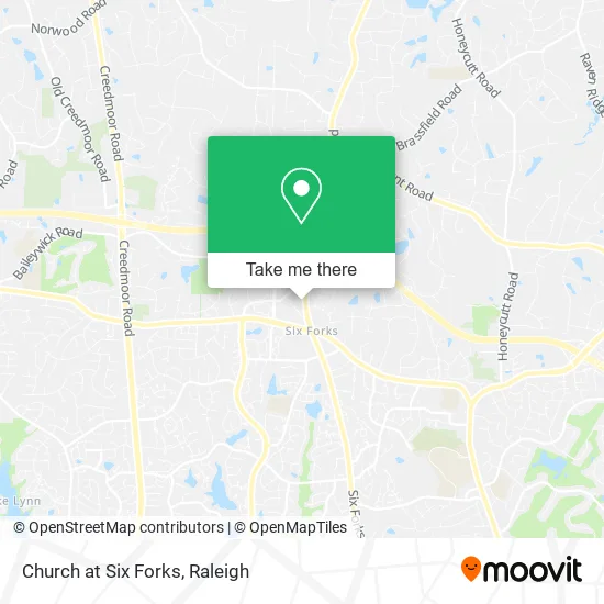 Church at Six Forks map